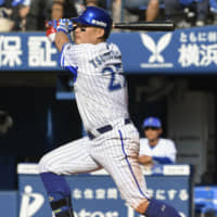 Yoshitomo Tsutsugo has 17 home runs for the BayStars this season.