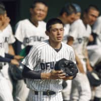 Ofunato High School pitcher Roki Sasaki didn't play in Thursday's game.