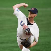U.S. reliever Brandon Dickson, seen in action on Wednesday against Australia, picked up his third save of the Premier12 on Friday at Tokyo Dome.