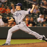 Former Rays pitcher Matt Moore is seen in a September 2011 file photo.