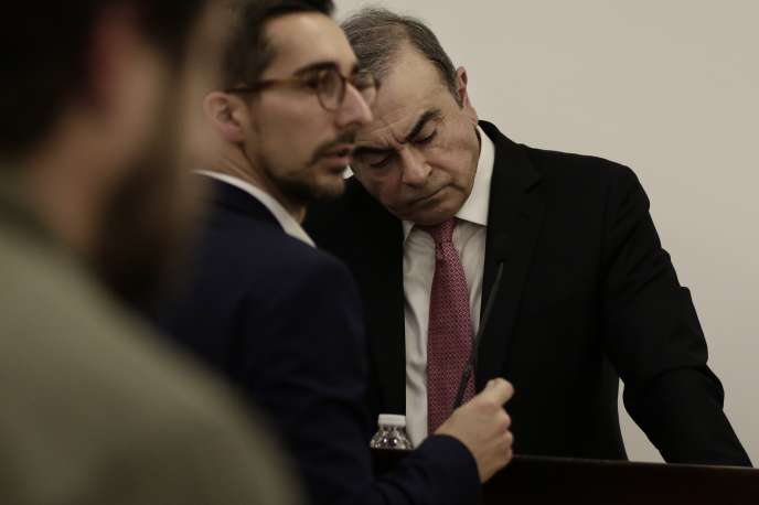 Carlos Ghosn lors d’une conférence de presse à Beyrouth, le 8 janvier 2019.