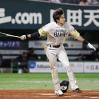 Hawks outfielder Yuki Yanagita is one of NPB's most exciting players. | KYODO