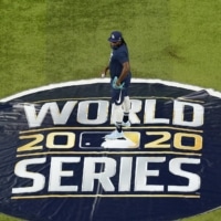 Rays relief pitcher Diego Castillo stands on the pitcher's mound at Globe Life Field on Monday. | AP