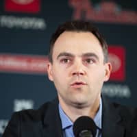 Phillies general manager Matt Klentak has stepped down from his role after the team missed the postseason for a ninth consecutive year. | AP