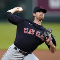 The Indians' Shane Bieber pitches against the Royals in Kansas City, Missouri, on Aug. 31. | AP