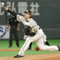New Rangers signing Kohei Arihara went 8-9 in 2020 after a breakout 15-win season in 2019. | KYODO