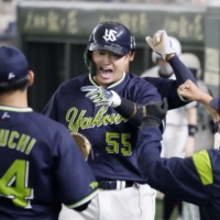 The Swallows' Munetaka Murakami is making a strong case for a spot on Japan's Olympic baseball team. | KYODO