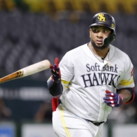 Wladimir Balentien, who holds NPB's single-season home run record, is expected to leave the Hawks at the end of this season. | KYODO 