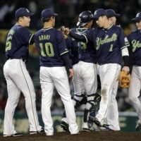 The Swallows reduced their magic number to win the CL pennant to three with a tie against the Tigers on Wednesday. | KYODO