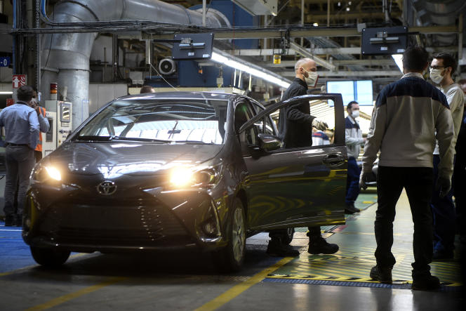 A l’usine Toyota d’Onnaing (Nord), le 23 avril 2020.