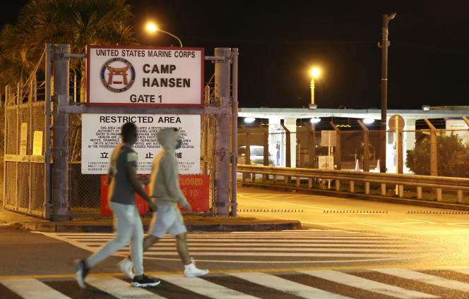 L’US Marine Corps’ Camp Hansen, à Kin, préfecture d’Okinawa, dans le sud du Japon, le 6 janvier 2022.