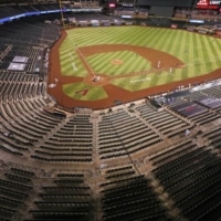The Diamondbacks host the Dodgers at an empty Chase Field on July 31, 2020. | USA TODAY / VIA REUTERS