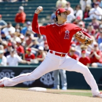 Angels two-way superstar Shohei Ohtani is set to be the team's starting pitcher on Opening Day. | KYODO