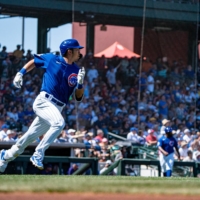Seiya Suzuki runs the bases after hitting a home run against the Angels during a spring training game in Mesa, Arizona, on Saturday. | USA TODAY / VIA REUTERS