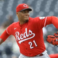 Reds starter Hunter Greene pitches against the Pirates in Pittsburgh on Sunday. | USA TODAY / VIA REUTERS