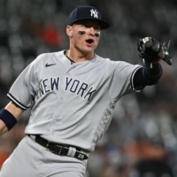 Yankees third baseman Josh Donaldson is appealing his one-game suspension for comments made toward Orioles shortstop Tim Anderson during Saturday's game. | USA TODAY / VIA REUTERS