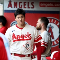 Shohei Ohtani lost for the third time in as many games on Wednesday against the Athletics. | USA TODAY / VIA REUTERS