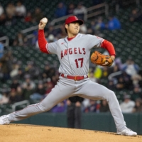 Shohei Ohtani became the fourth Japanese pitcher to throw 200 or more strikeouts in an MLB season when he got Gary Sanchez out looking in the bottom of the fourth on a drizzly Friday night at Target Field. | USA TODAY / VIA REUTERS