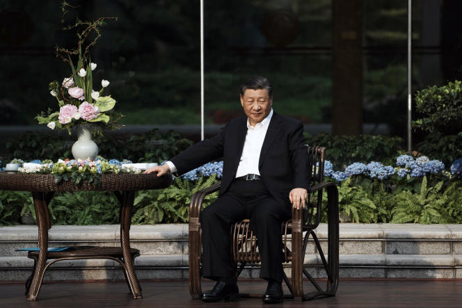 Le président chinois Xi Jinping, à Guangzhou, le 7 avril 2023. 