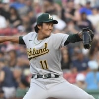 Reliever Shintaro Fujinami was traded from the A's to the Orioles on Wednesday. | USA TODAY / VIA REUTERS