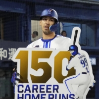 Neftali Soto hit his 150th NPB home run in on May 17. | KYODO 