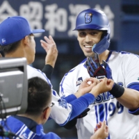 Neftali Soto is in his sixth season in Japan with the BayStars | KYODO 