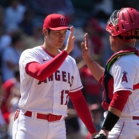 Shohei Ohtani hit .394 with 15 home runs and 29 RBIs as a designated hitter in 27 games in June, in addition to earning two wins and two losses in five starts on the mound. | USA TODAY / VIA REUTERS