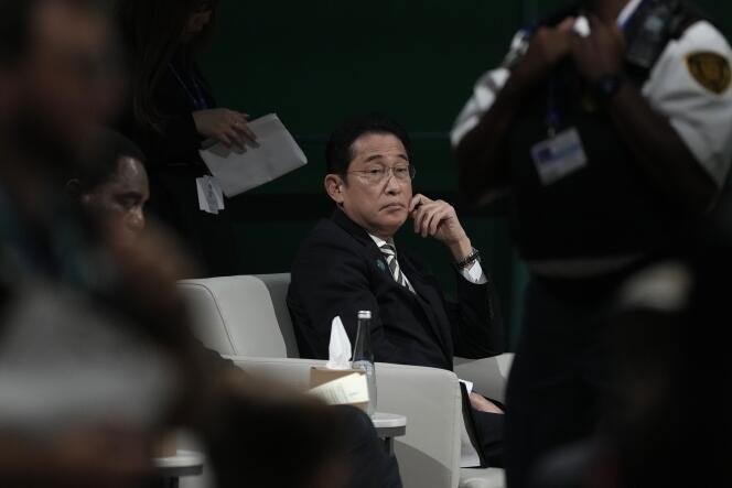 Le premier ministre japonais, Fumio Kishida, lors de la COP28 à Dubaï, aux Emirats arabes unis, le 1er décembre 2023.