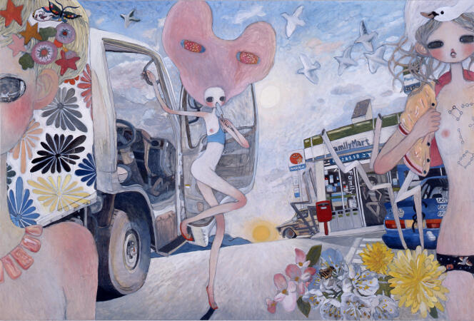 « Alighting on the Land of Convenience Store » (2014), d’Aya Takano.