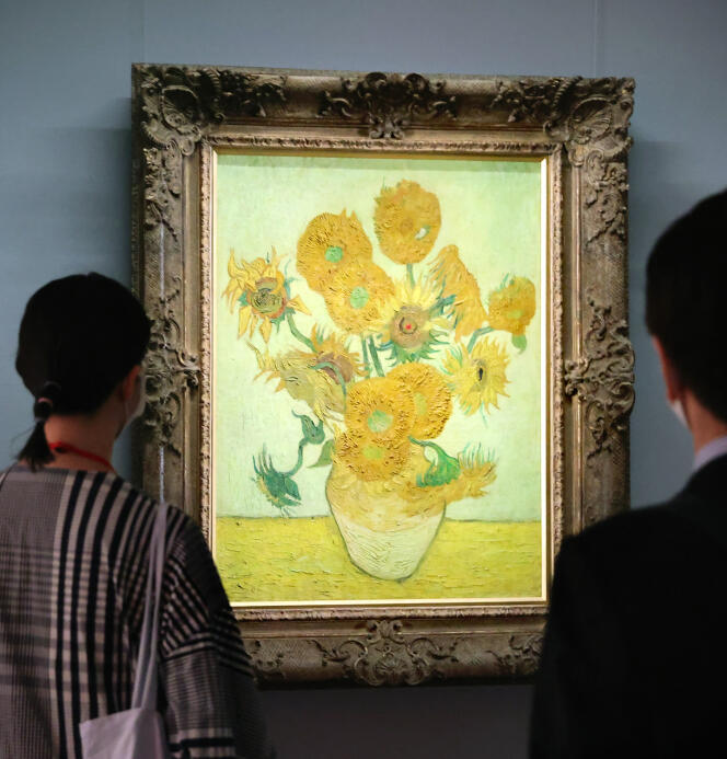 Les « Tournesols », de Vincent Van Gogh, exposés au Musée Sompo, à Tokyo, le 9 juillet 2020.