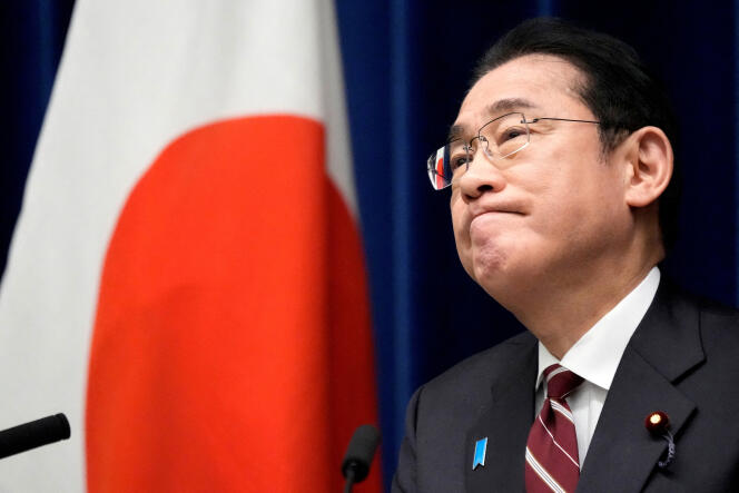 Le premier ministre japonais, Fumio Kishida, lors d’une conférence de presse, à Tokyo, le 28 mars 2024.